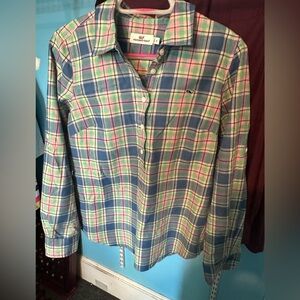 Vineyard Vines Woman’s Multicolor Plaid Shirt SOFT size 8